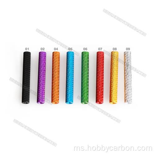 Berwarna-warni Aluminium Knurled Round Standoff Dengan Harga Rendah